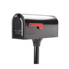 Architectural Mailboxes MB1 Post Mount Mailbox + Post Black 7680B-10